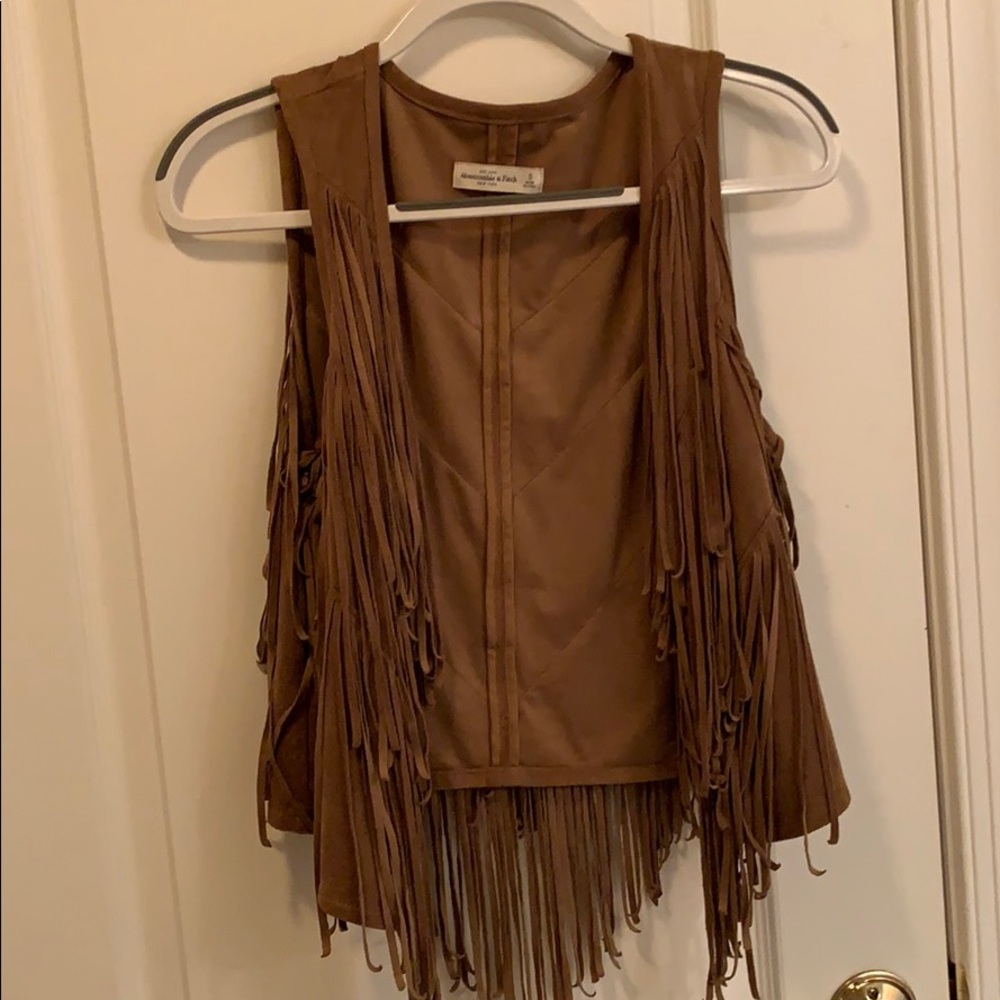 Abercrombie & Fitch Fringe Suede Vest